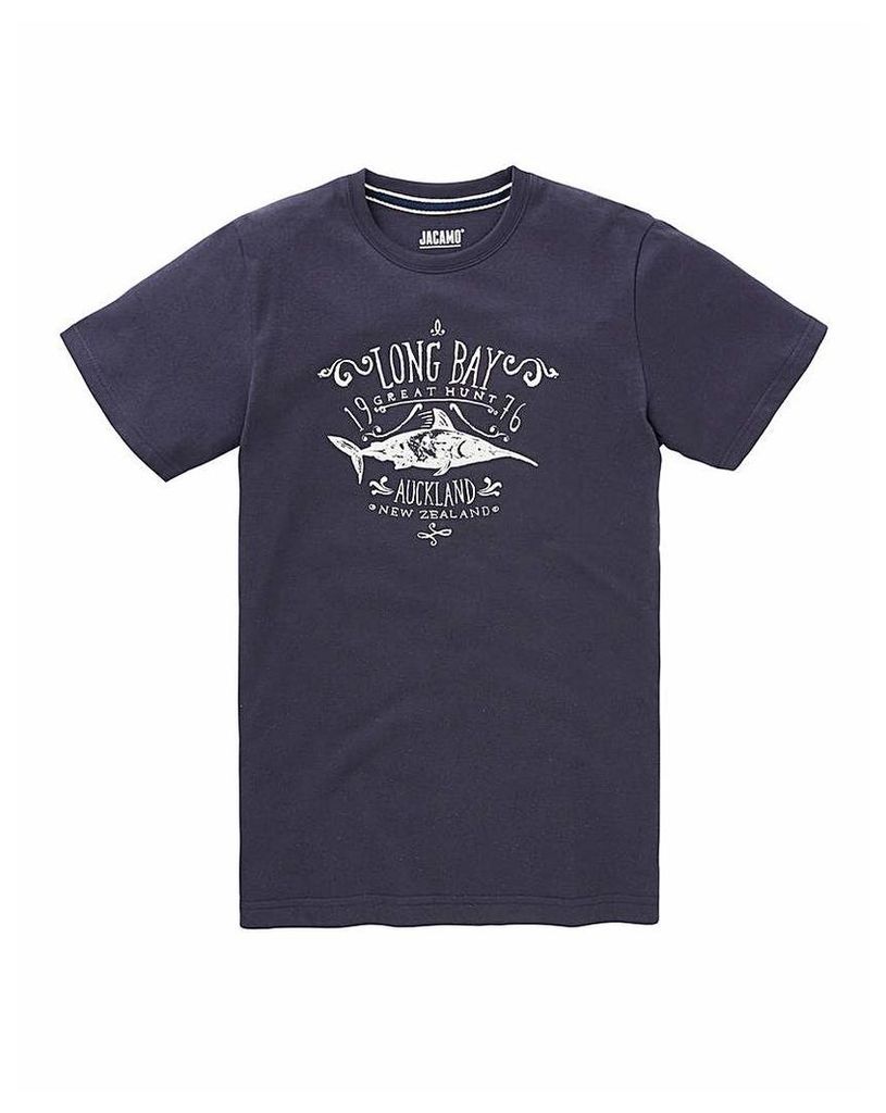 Jacamo Long Bay Graphic T-Shirt Long
