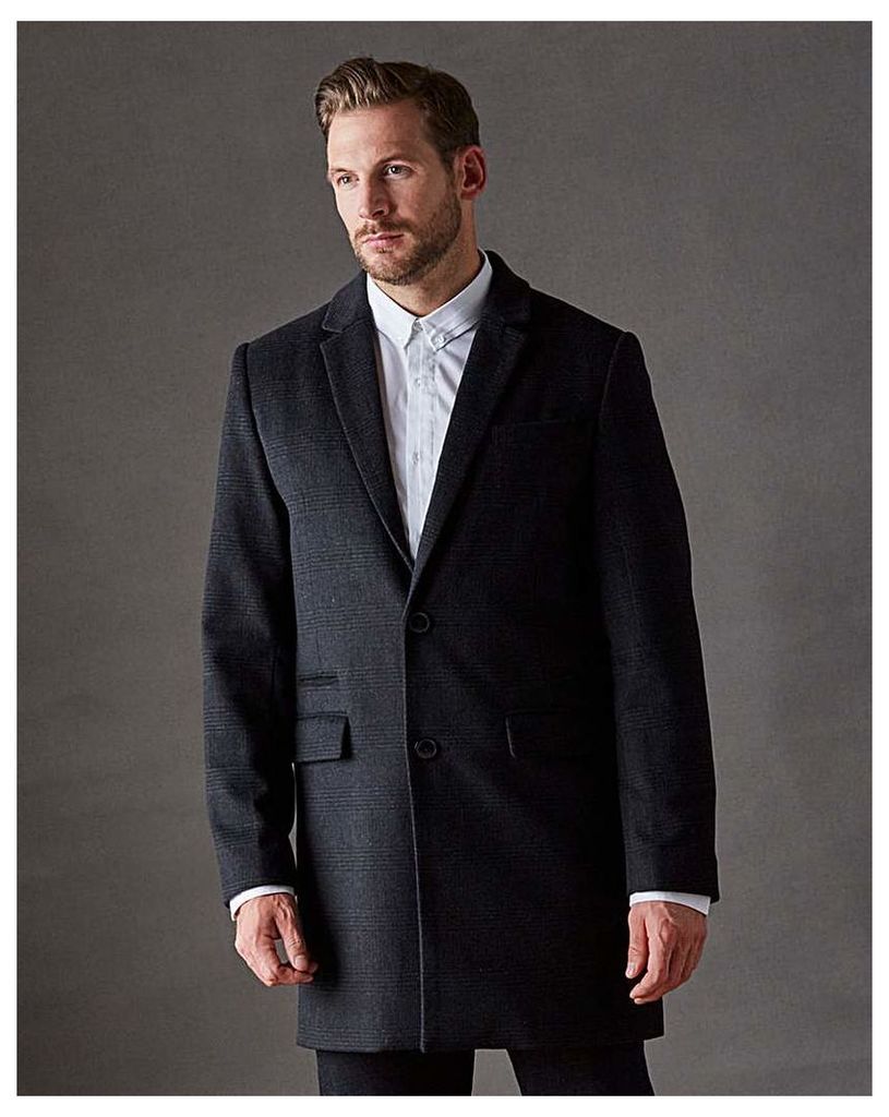 Black Label Checked Wool Smart Coat R