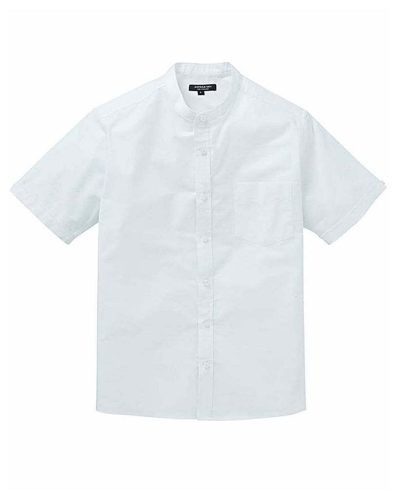 Capsule White S/S Grandad Oxford Shirt R
