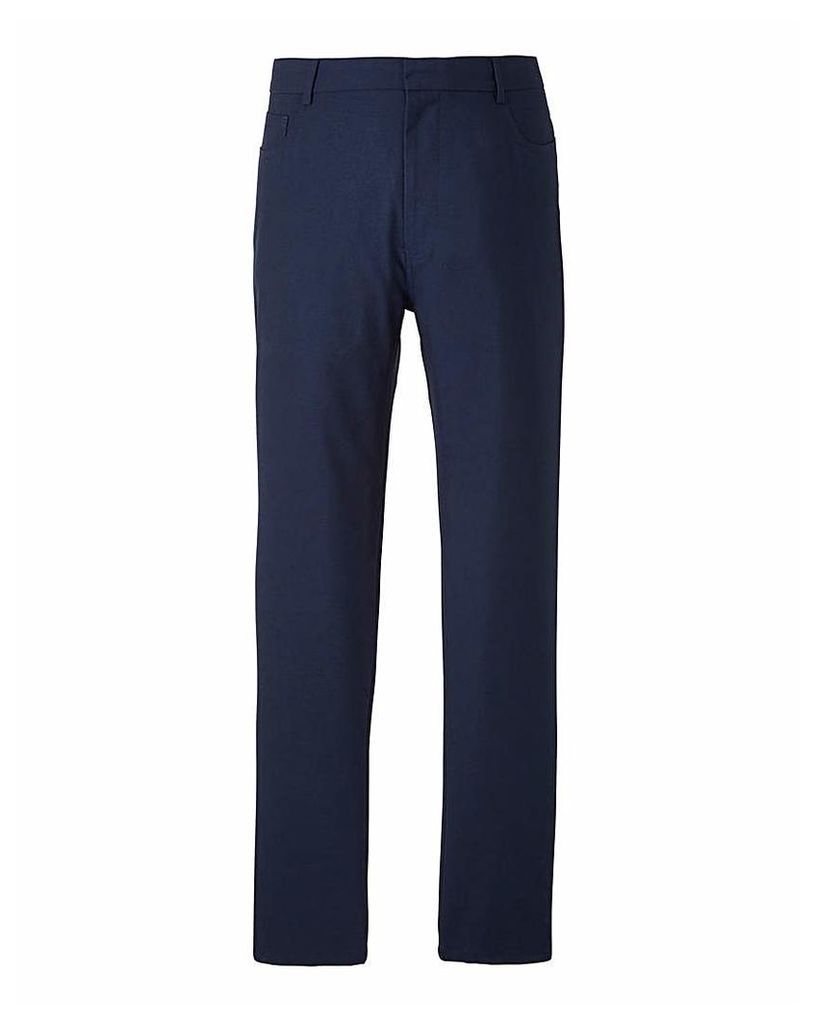 Navy Jeans Style Five Pocket Trousers