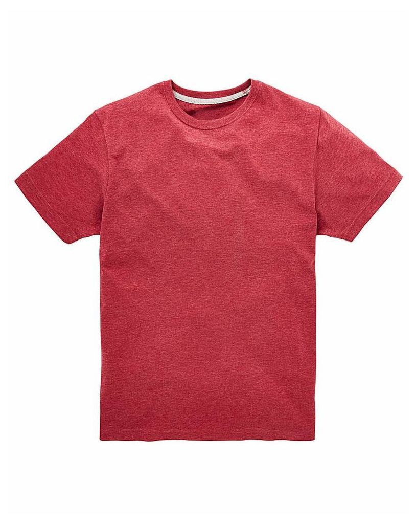 Capsule Crew Neck Red Marl T-shirt Long