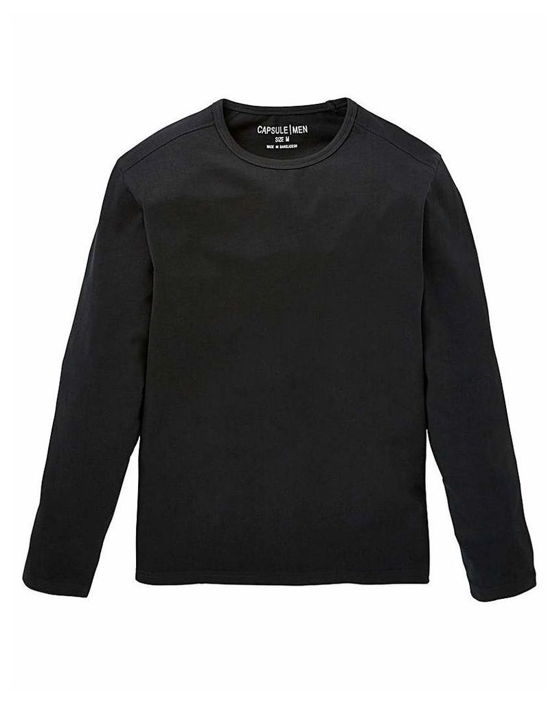Capusle Black Long Sleeve T-shirt R