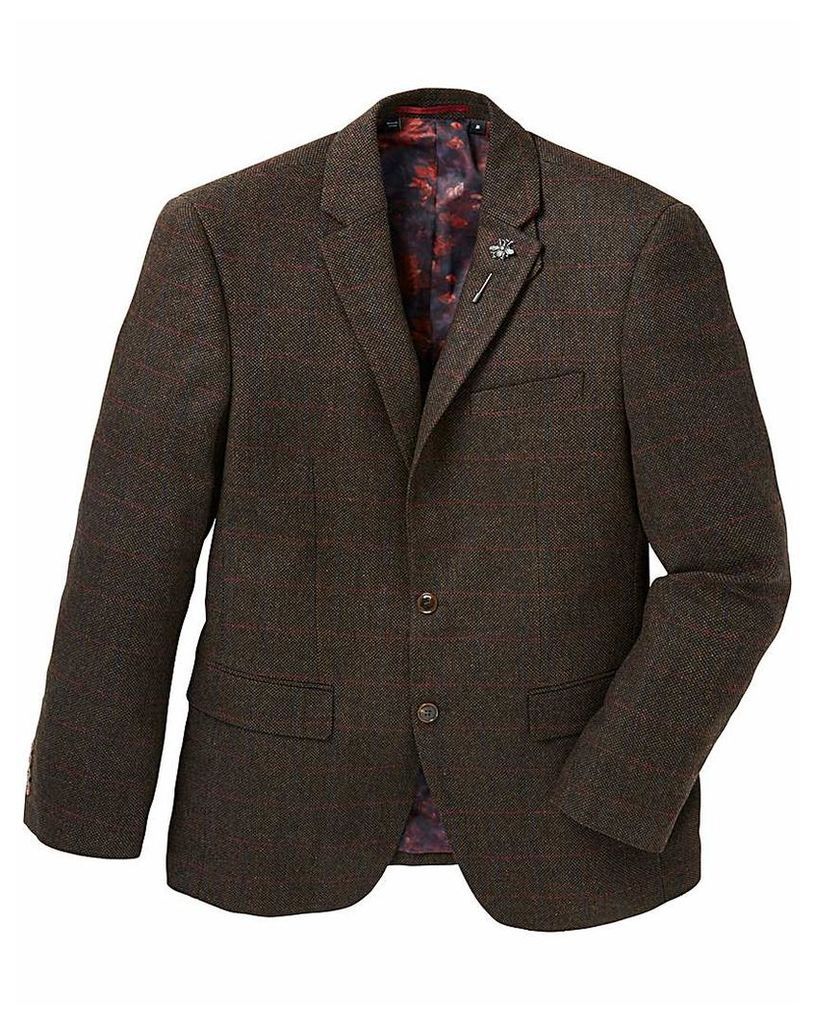 Black Label Checked Tweed Blazer Long