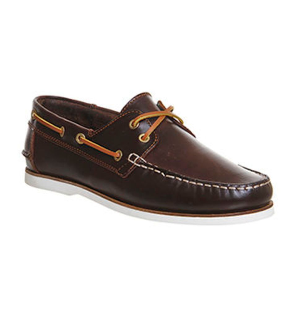 Ask the Missus Deck Boat Shoe BROWN LEATHER