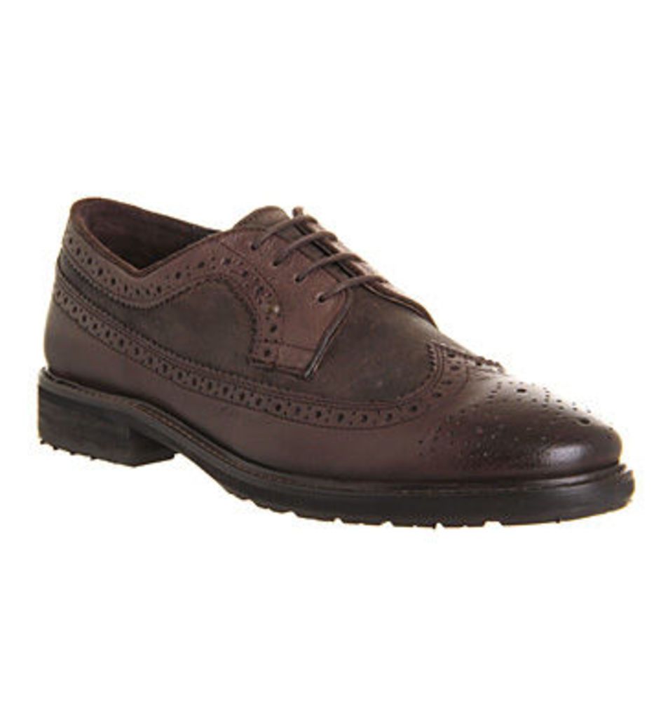 Office Angel American Brogue BROWN LEATHER
