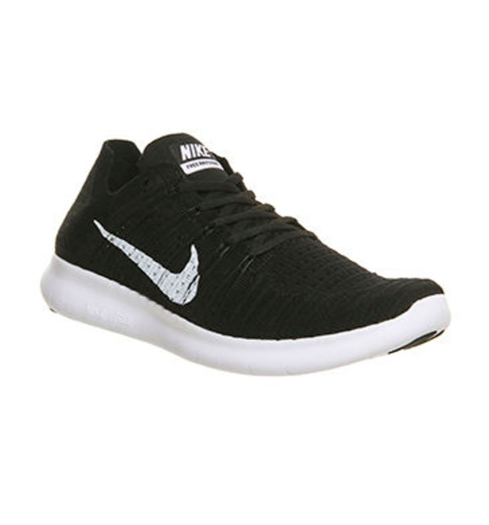 Nike Free Run Flyknit M BLACK WHITE