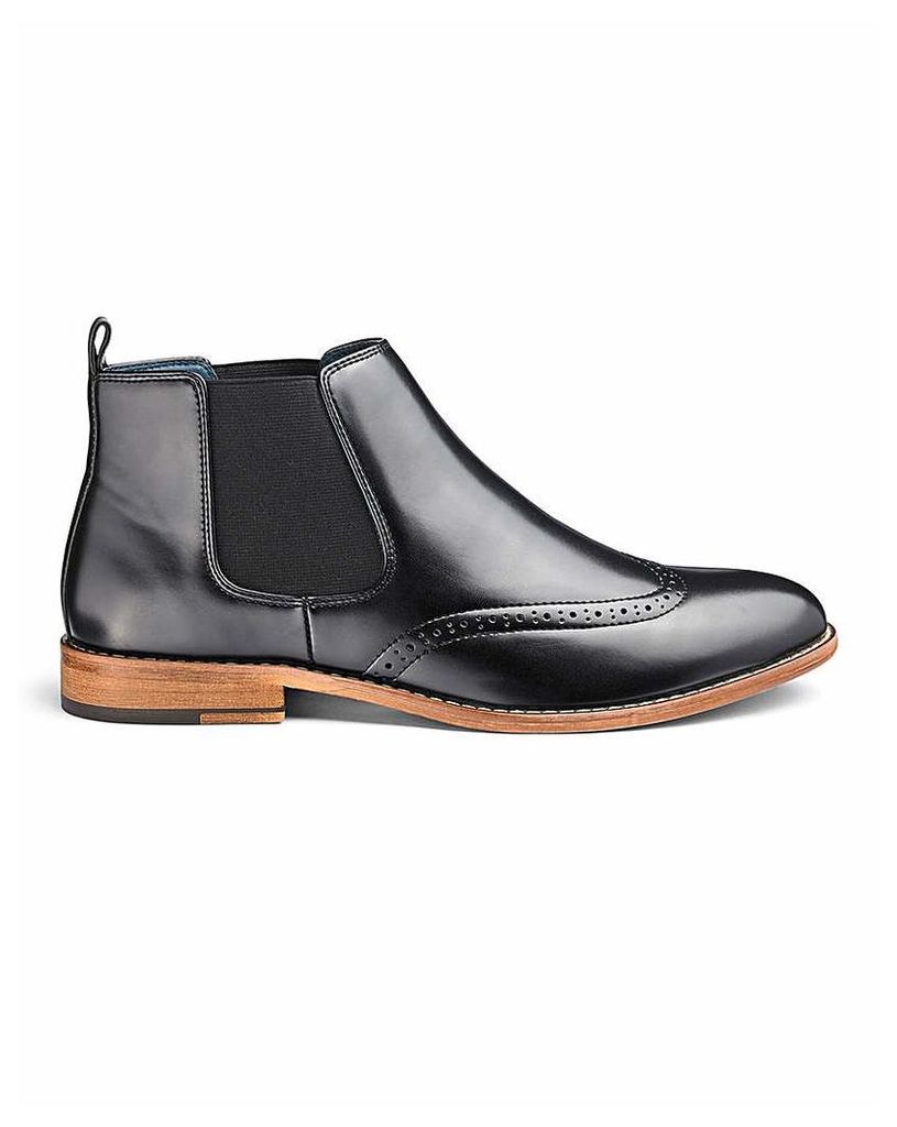 Brogue Chelsea Boots Wide Fit