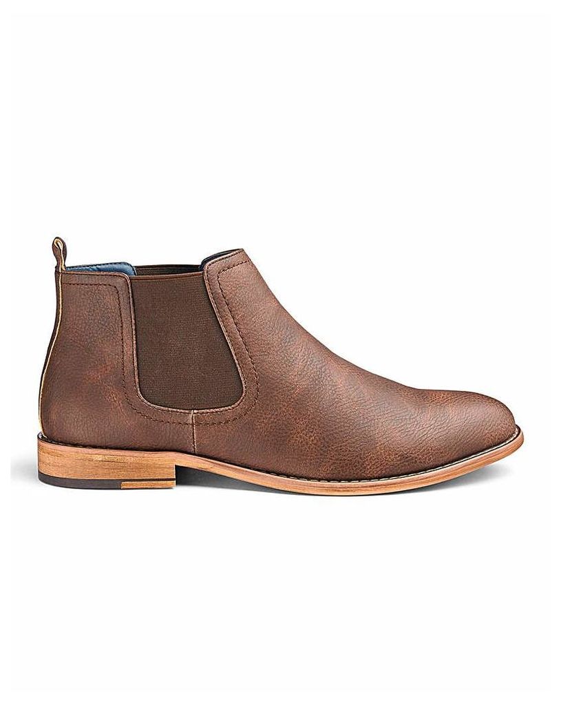 Leather Look Chelsea Boots Wide Fit
