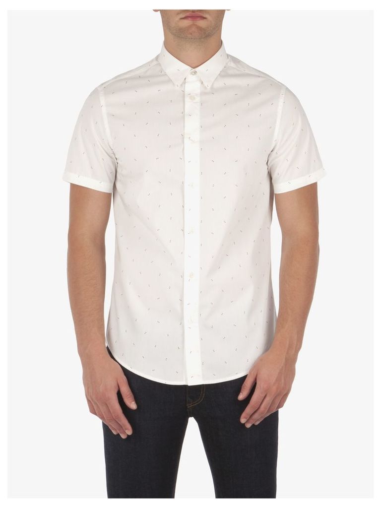 Double Triangle Print Shirt XXXL Off White