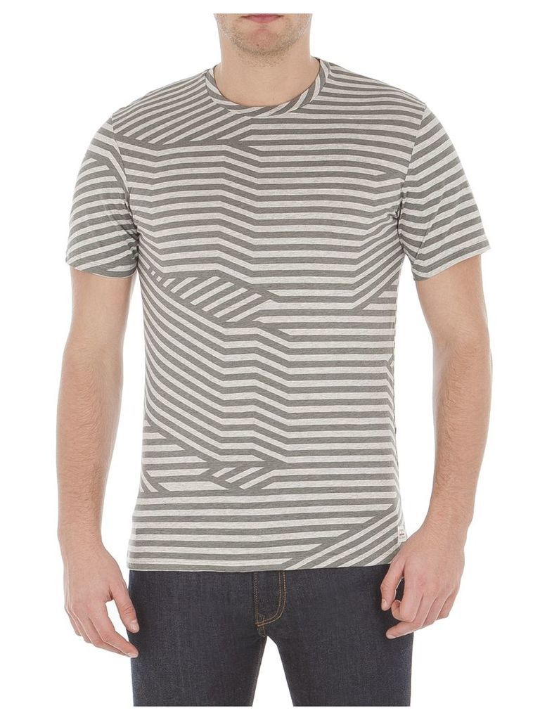 Splice Graphic Stripe T-Shirt 4XL EM8 Light Ash Marl