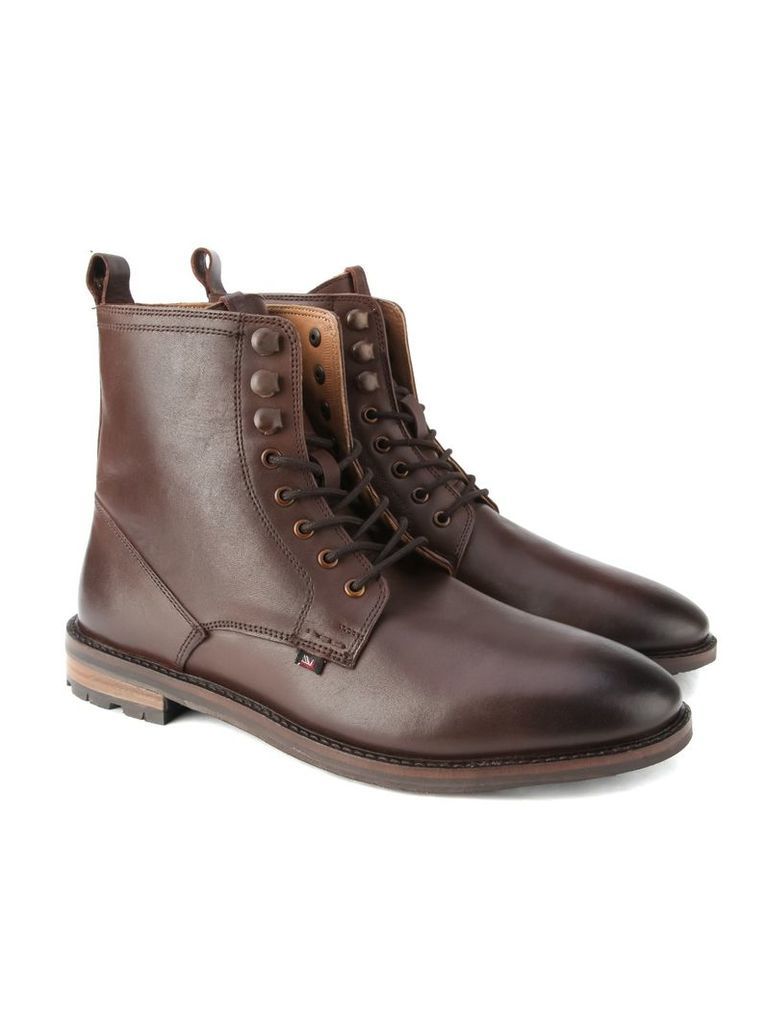 Earl Leather Lace Boot 9 Brown