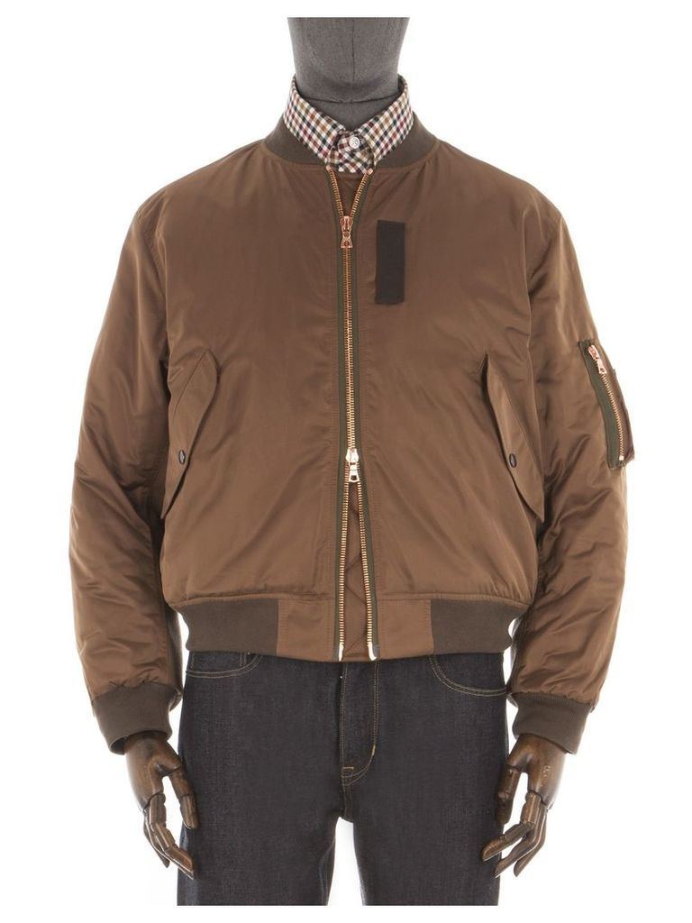 The MA1 Satin Bomber Med Brown