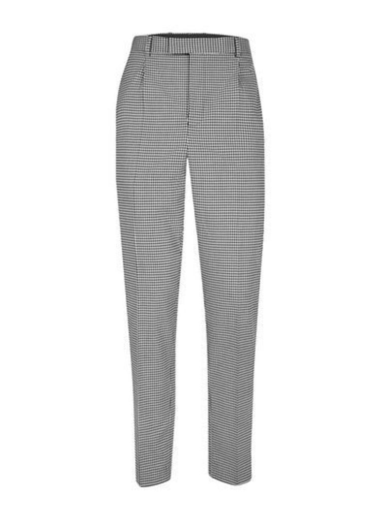 Mens Grey TOPMAN DESIGN Black and White Gingham Smart Trousers, Grey