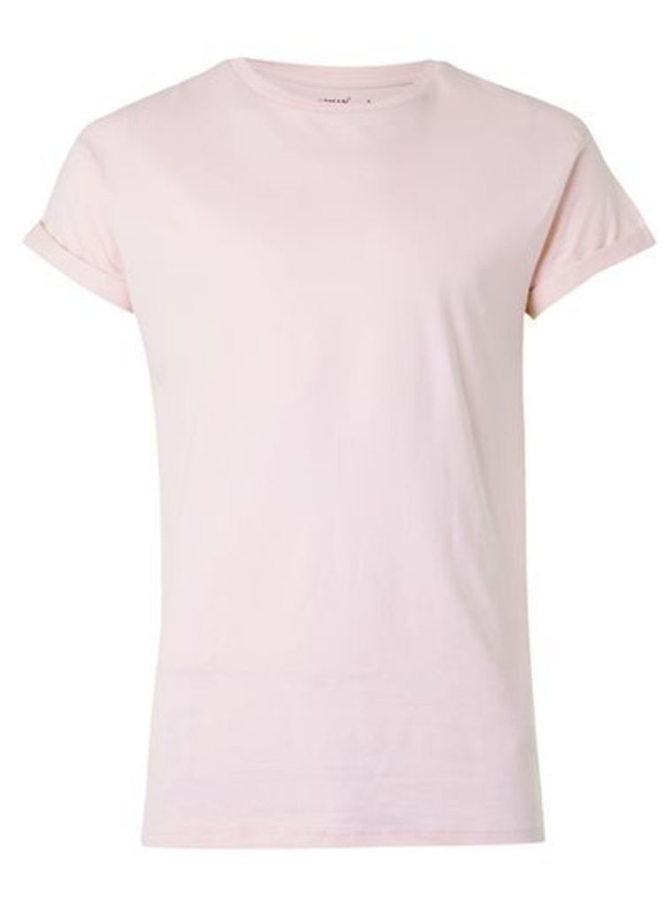 Mens Pink Muscle Fit Roller T-Shirt, Pink