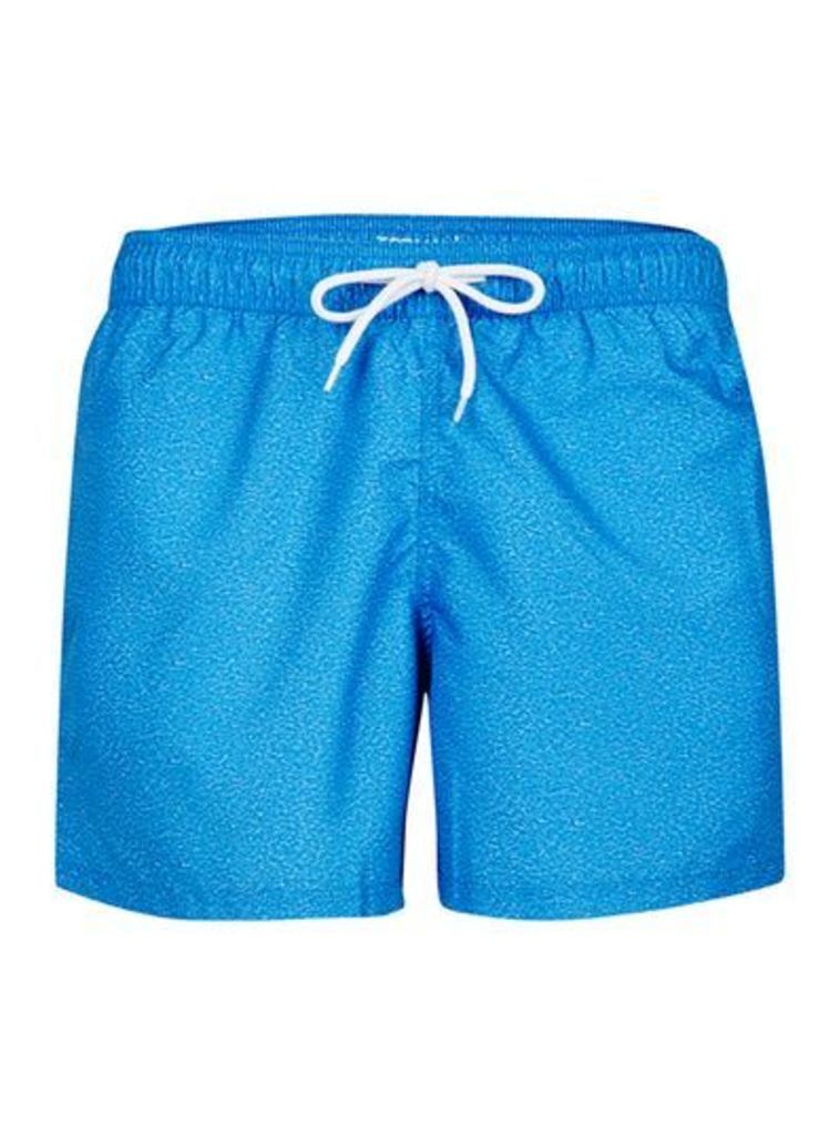 Mens Blue Marl Swim Shorts, Blue