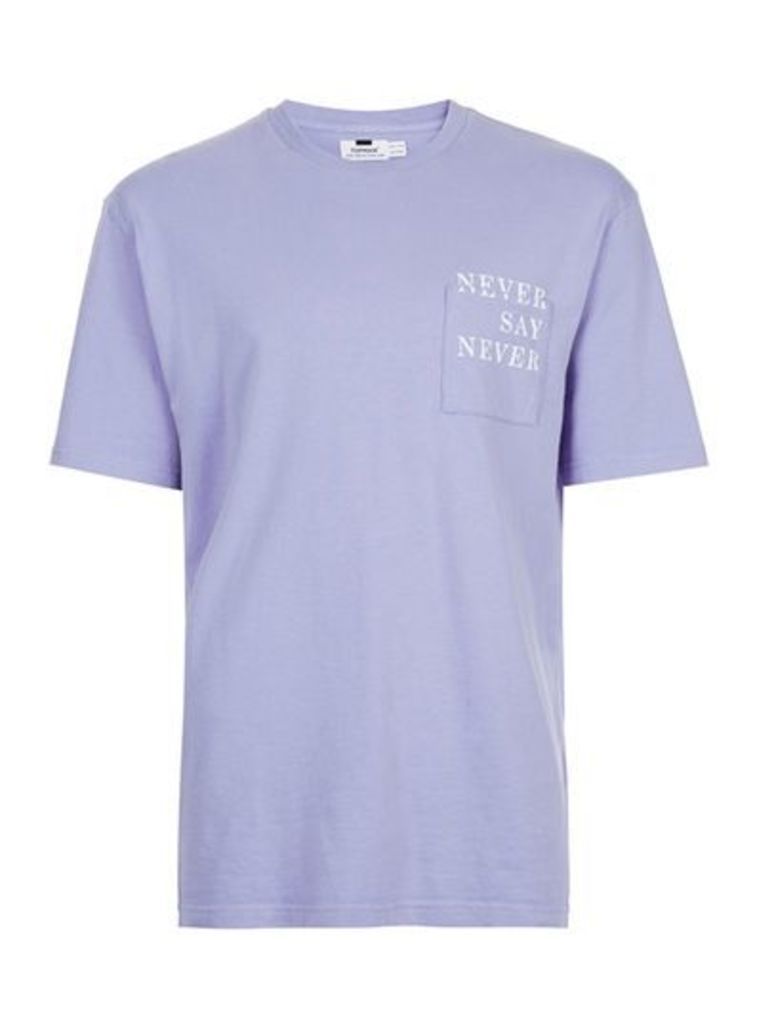Mens Purple Pocket Print T-Shirt, Purple