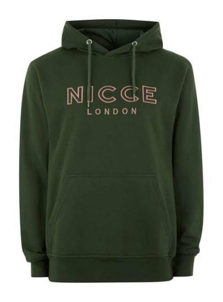 Mens NICCE'S Green 'Signature' Hoodie, Green