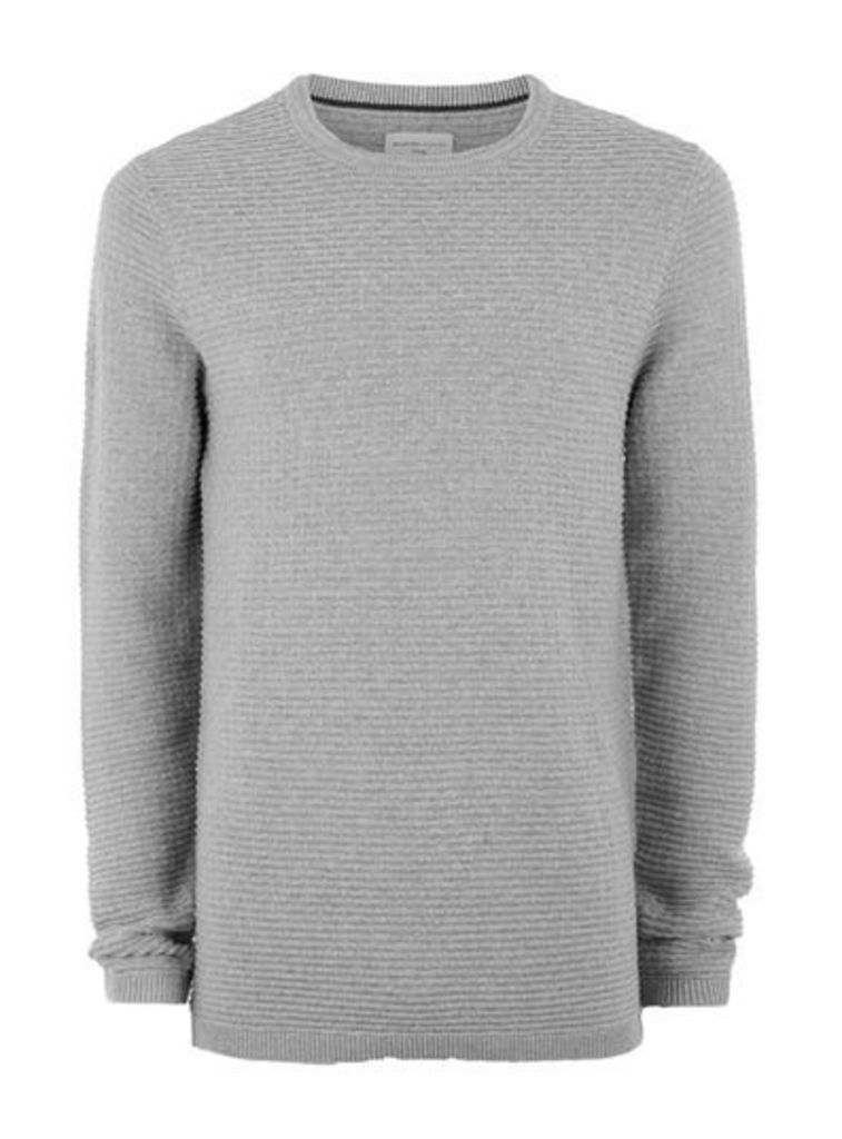 Mens SELECTED HOMME Classic Grey Jumper, Grey