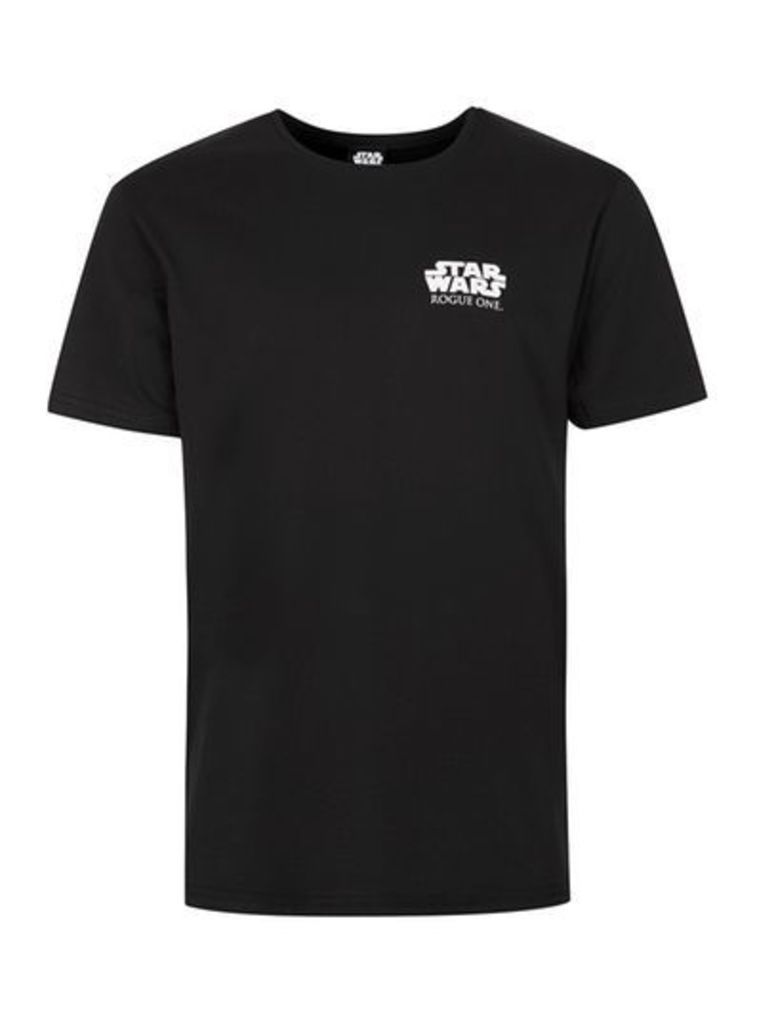 Mens LONDON CO Black Star Wars Mini Chest Logo T-Shirt*, Black