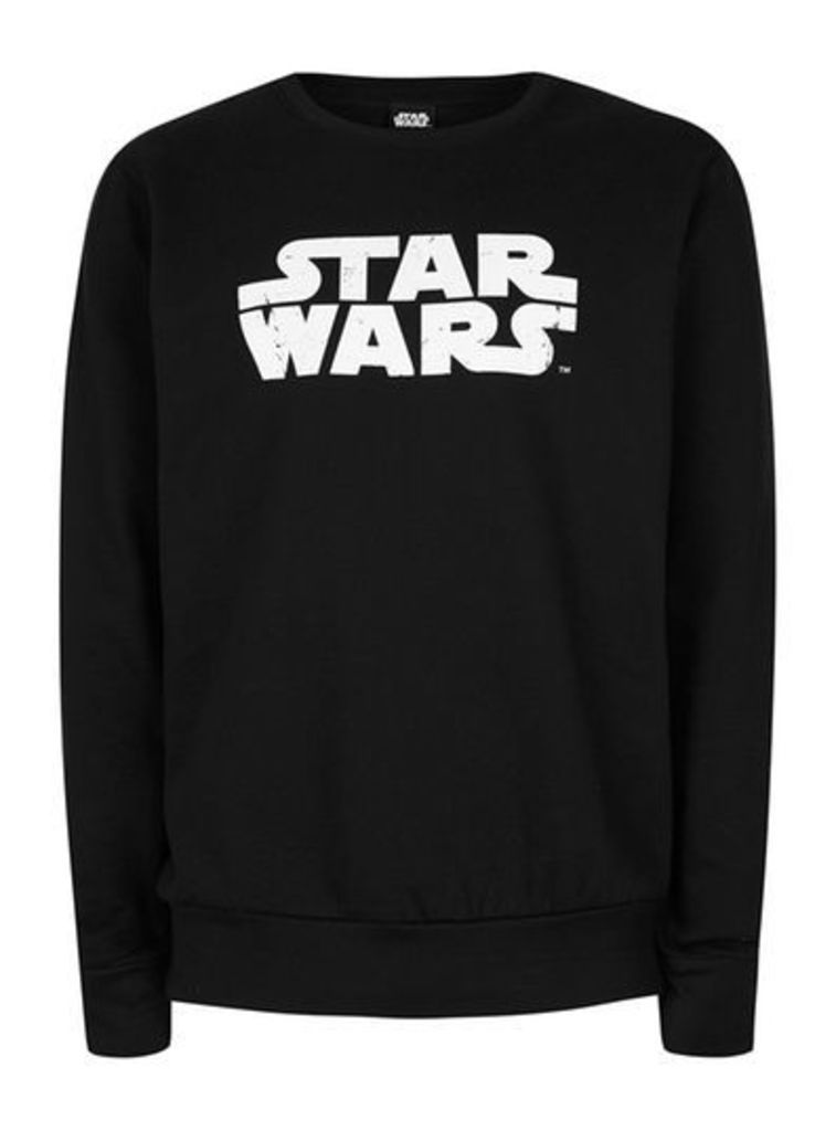 Mens LONDON CO Black Star Wars Logo Sweatshirt*, Black