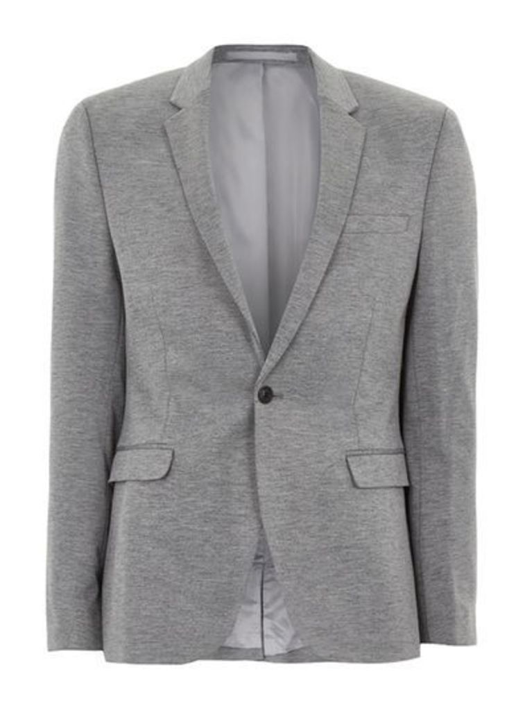 Mens Mid Grey Smart Light Grey Blazer, Mid Grey