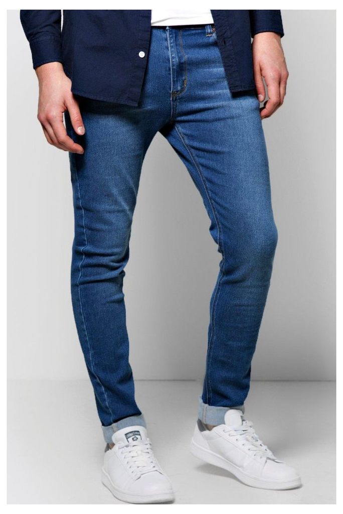 Fit Washed Jeans - blue