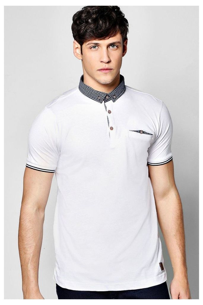 Collar Polo T Shirt - white