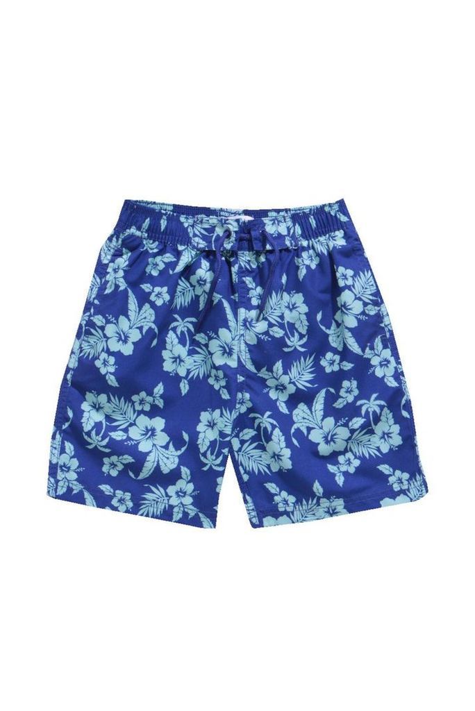 Hawaiian Print Swim Shorts - multi