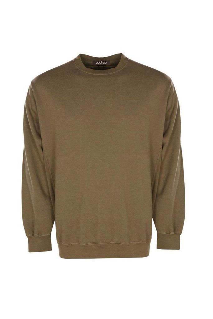 Enzyme Washed Sweater - khaki