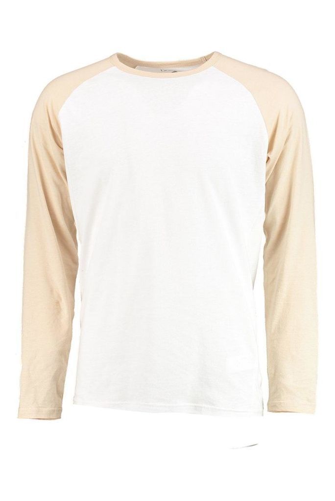 Sleeve Raglan T Shirt - stone