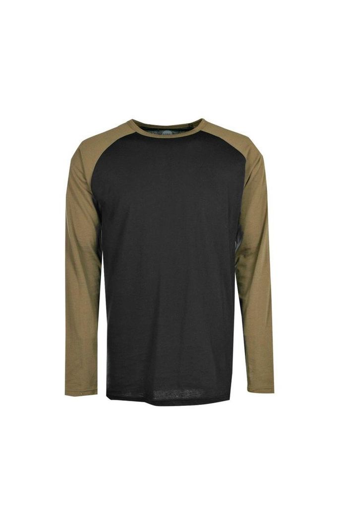 Sleeve Raglan T Shirt - black