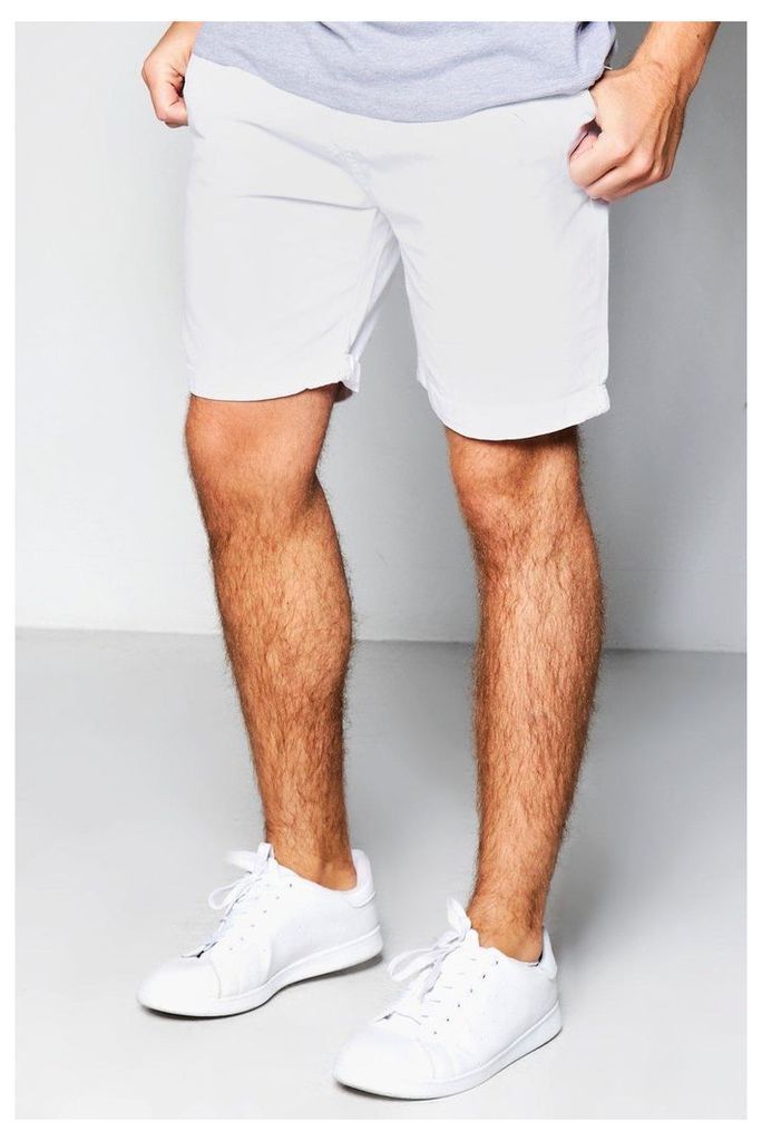 Plain Chino Shorts - white