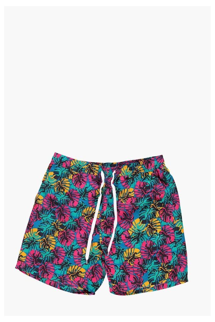 Print Swim Shorts - turquoise