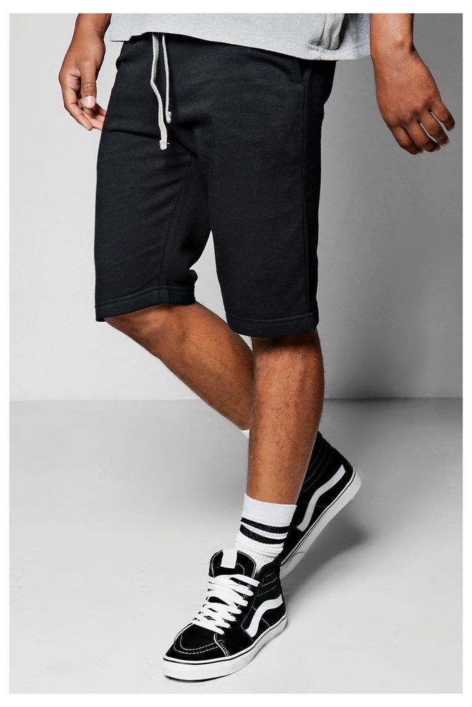 Ball Jersey Shorts With Contrast Waist Band - black