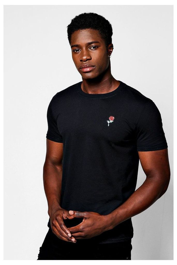 Rose Emblem T-Shirt - black