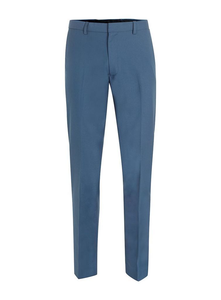 Men's Topman Skinny fit suit trousers, Mid Blue