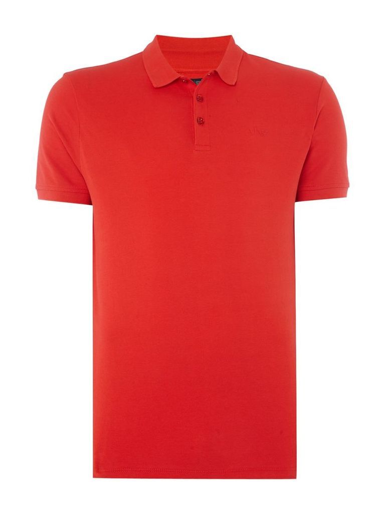 Men's Armani Jeans Regular fit short sleeve logo polo shirt, Red