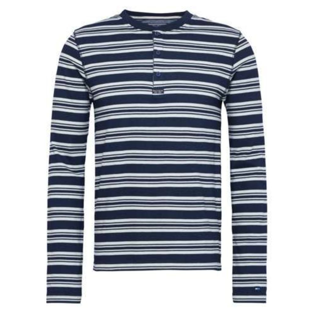 Men's Tommy Hilfiger Bob Stripe Henley Top, Navy