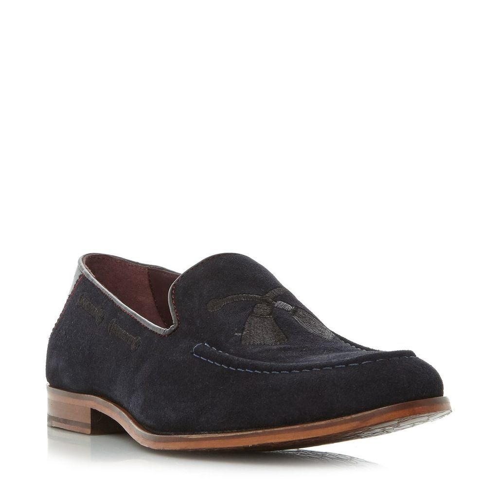 Ted Baker Cannan embroidered tassel loafers, Navy