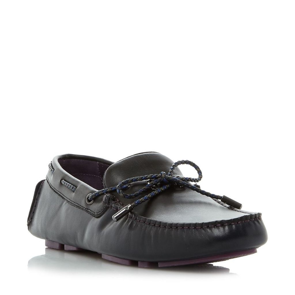 Ted Baker Melato combination leather moccasins, Blue