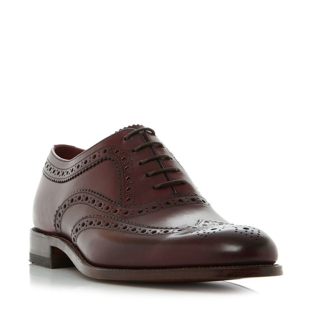 Loake Fearnley Lace Up Formal Brogues, Red