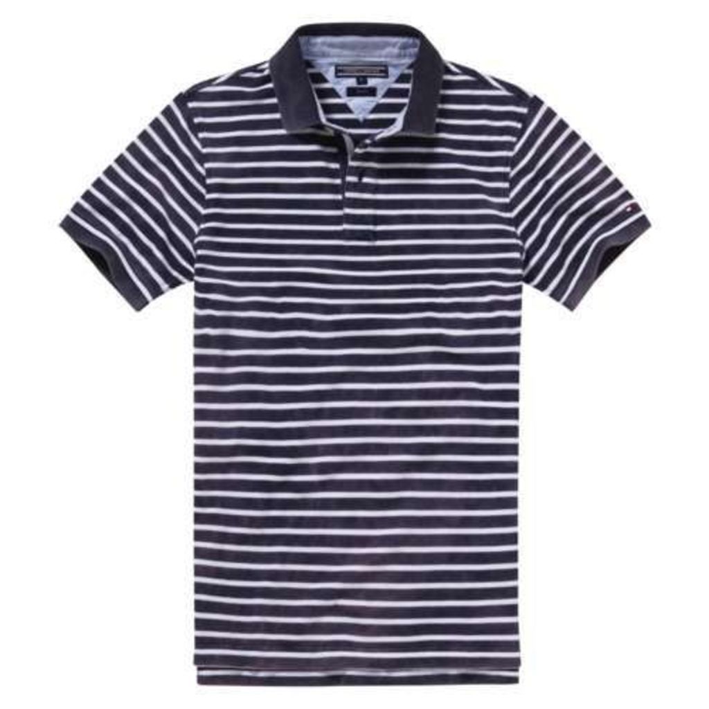 Men's Tommy Hilfiger Stripe Polo Slim Fit Polo Shirt, Navy
