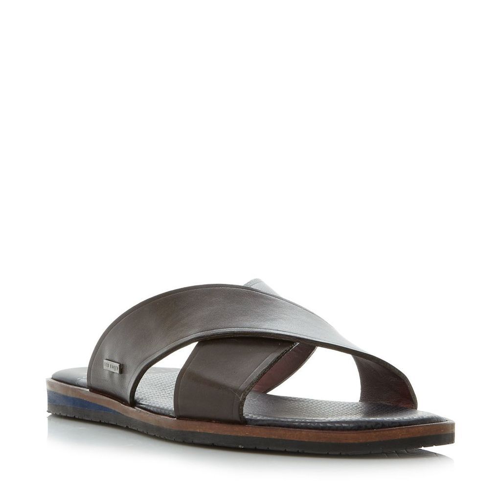 Ted Baker Punxel double cross strap sandals, Brown