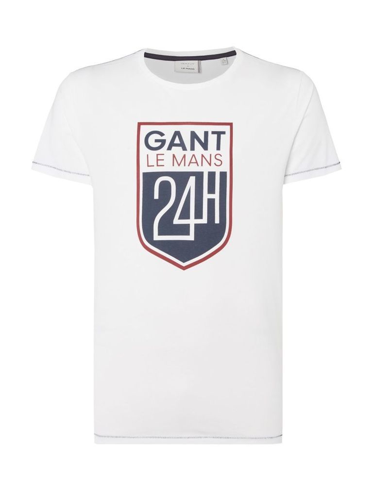 Men's Gant Le Mans Shield T-Shirt, White