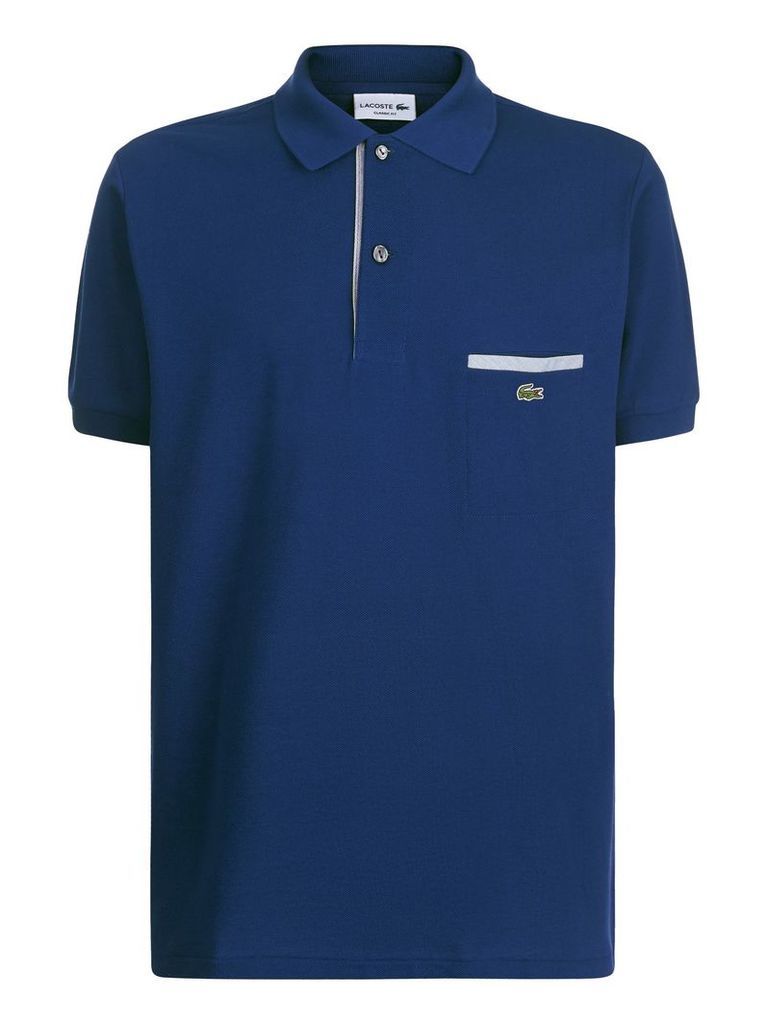Men's Lacoste Contrast Pocket Polo Shirt, Ink