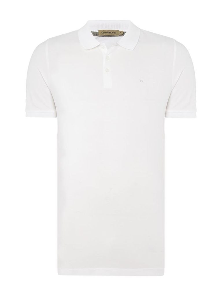 Men's Calvin Klein Paul Polo Shirt, Optical White