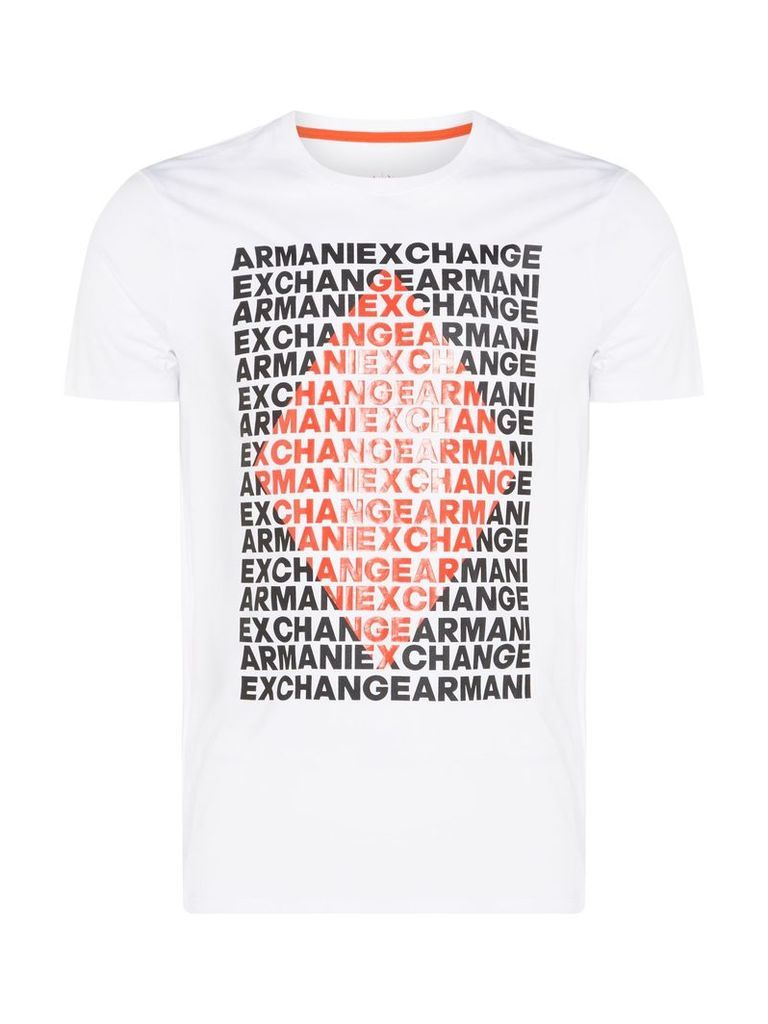 Men's Armani Exchange Diamond Logo Tshirt, White
