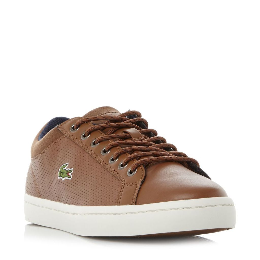 Lacoste Straightset Perf Quarter Trainers, Brown