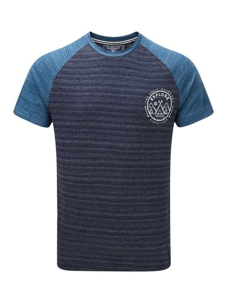 Men's Tog 24 Berrett Mens Deluxe T-Shirt Great Print, Faded Blue
