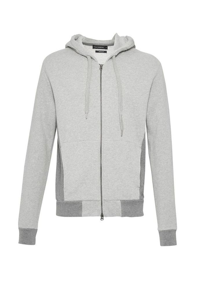 Men's French Connection Multi Melange Hoody Sweatshirt, Grey